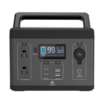 AC 110V 220V 300W USB Portable Solar Power Generator